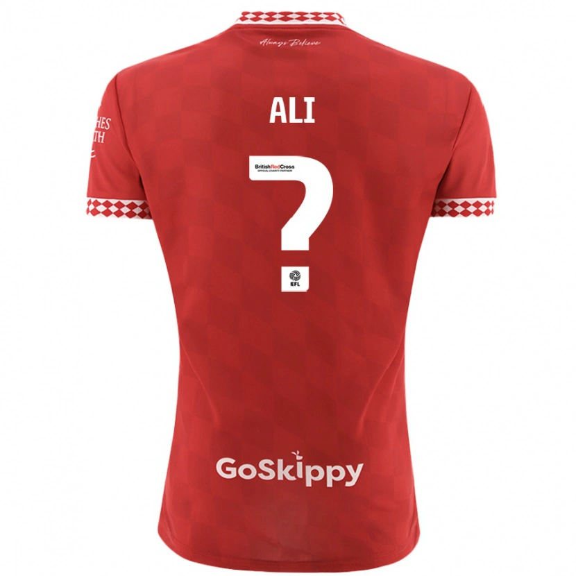 Danxen Bambino Maglia Zack Ali #0 Rosso Kit Gara Home 2024/25 Maglietta