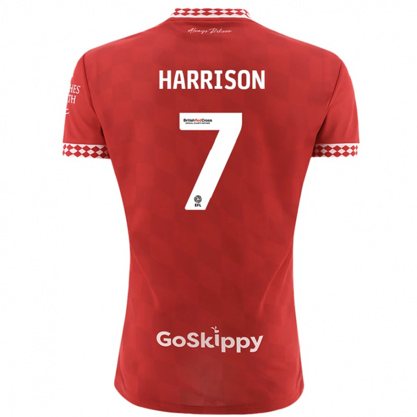 Danxen Bambino Maglia Abi Harrison #7 Rosso Kit Gara Home 2024/25 Maglietta
