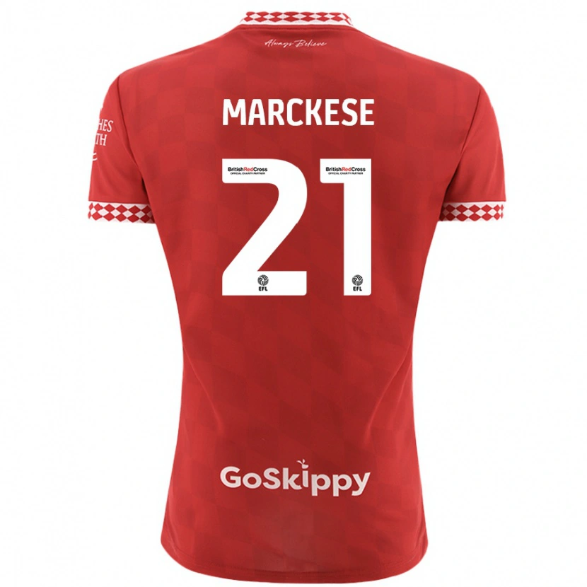 Danxen Bambino Maglia Kaylan Marckese #21 Rosso Kit Gara Home 2024/25 Maglietta