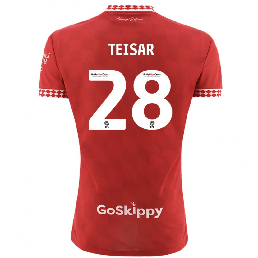 Danxen Bambino Maglia Tianna Teisar #28 Rosso Kit Gara Home 2024/25 Maglietta
