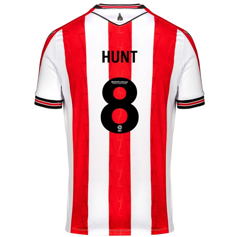 Danxen Bambino Maglia Abby Hunt #8 Rosso Bianco Kit Gara Home 2024/25 Maglietta