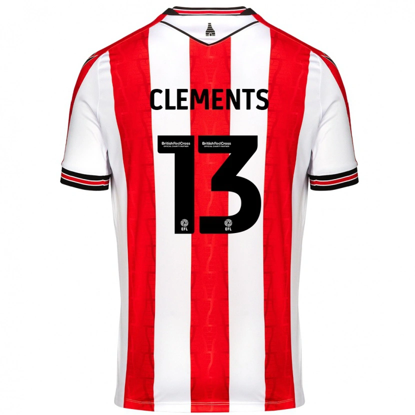 Danxen Bambino Maglia Daisy Clements #13 Rosso Bianco Kit Gara Home 2024/25 Maglietta