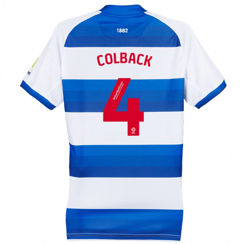 Danxen Bambino Maglia Jack Colback #4 Bianco Blu Kit Gara Home 2024/25 Maglietta