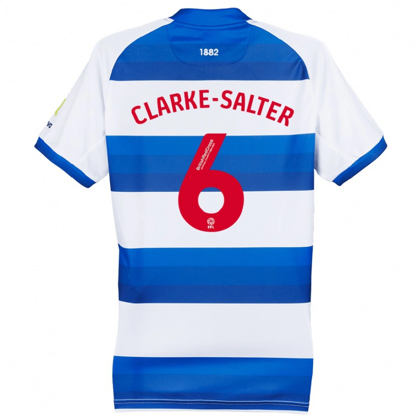 Danxen Bambino Maglia Jake Clarke-Salter #6 Bianco Blu Kit Gara Home 2024/25 Maglietta