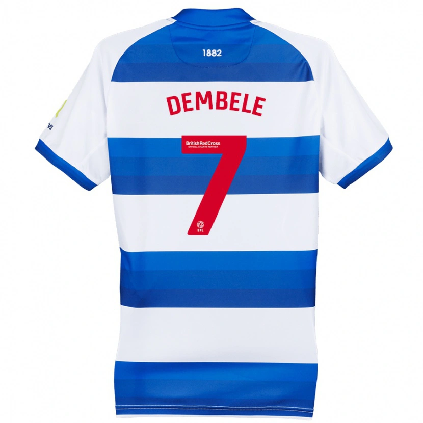 Danxen Bambino Maglia Karamoko Dembélé #7 Bianco Blu Kit Gara Home 2024/25 Maglietta