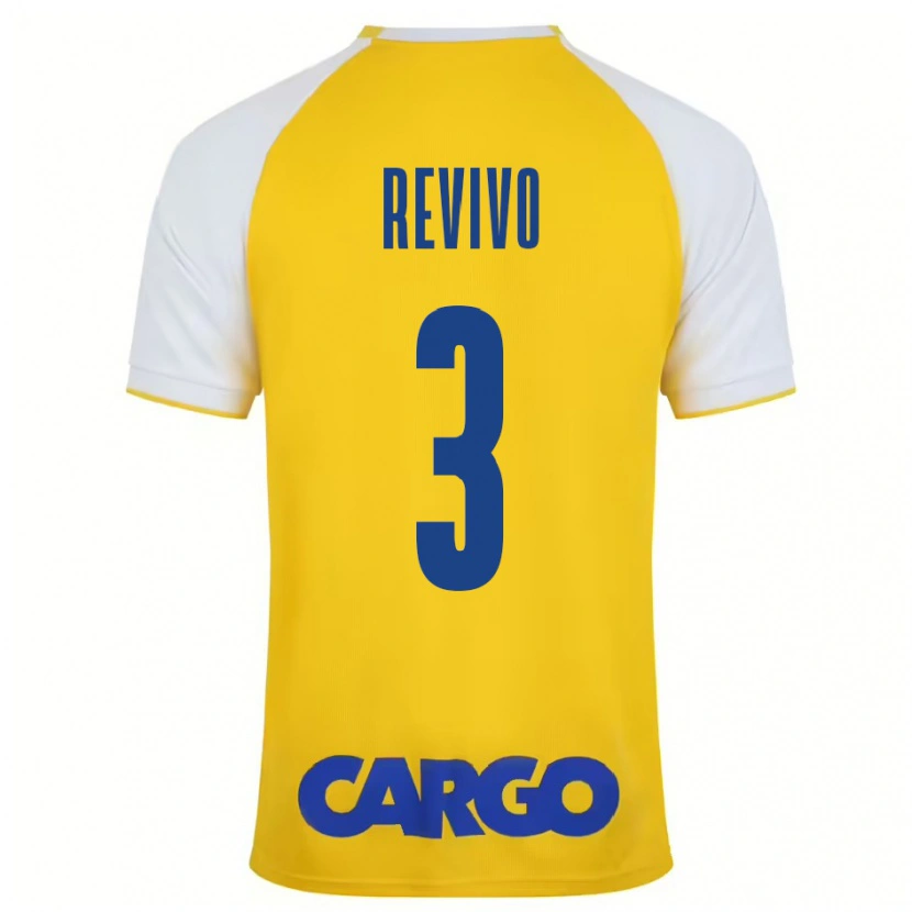Danxen Bambino Maglia Roy Revivo #3 Giallo Bianco Kit Gara Home 2024/25 Maglietta
