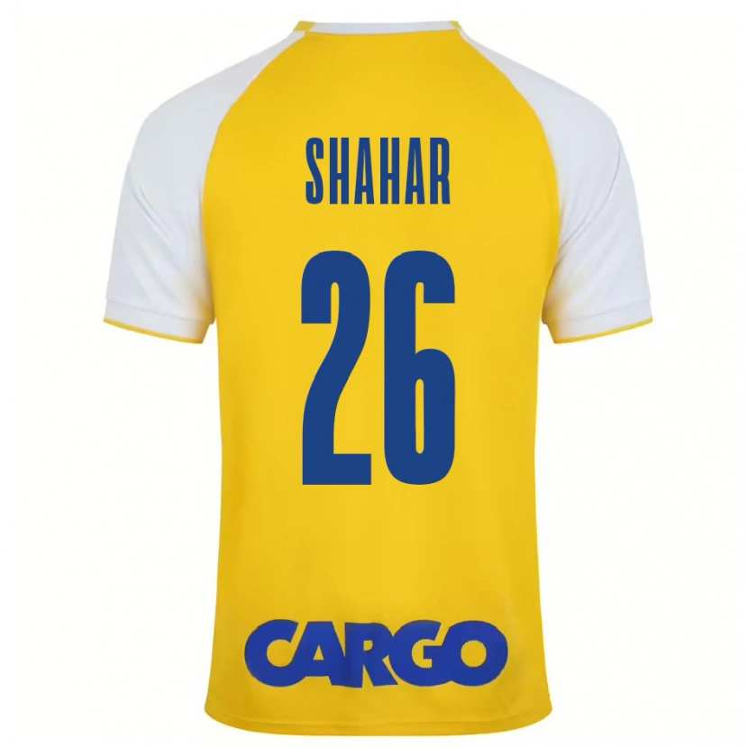 Danxen Bambino Maglia Ido Shahar #26 Giallo Bianco Kit Gara Home 2024/25 Maglietta
