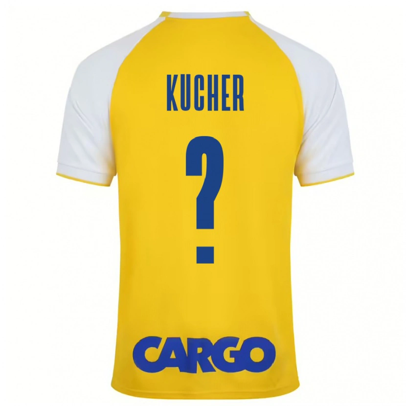 Danxen Bambino Maglia Yahonatan Kucher #0 Giallo Bianco Kit Gara Home 2024/25 Maglietta