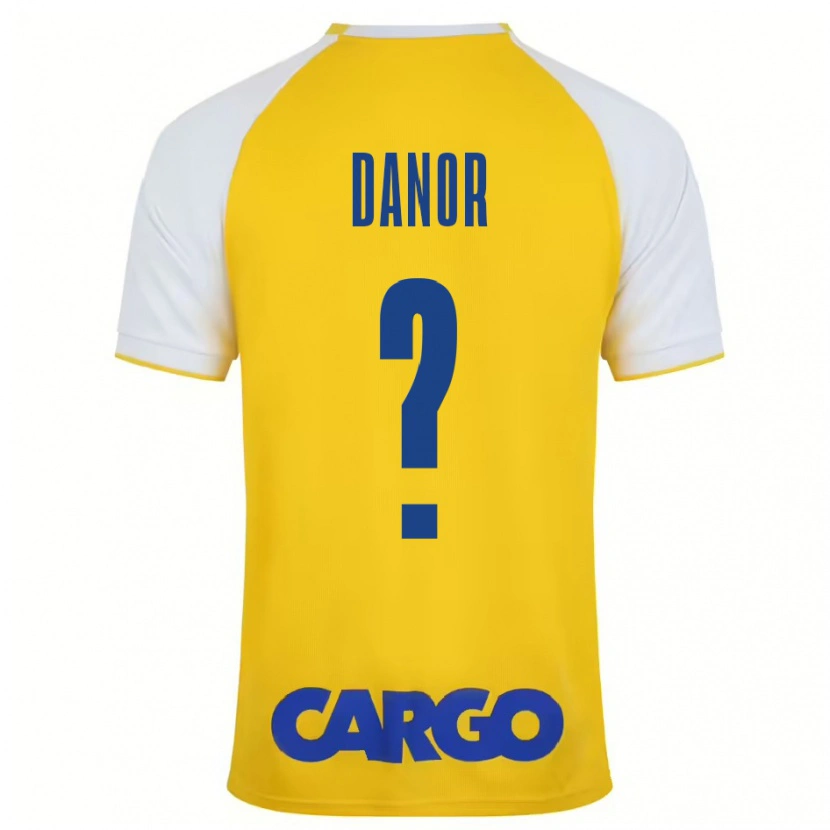 Danxen Bambino Maglia Yaheli Danor #0 Giallo Bianco Kit Gara Home 2024/25 Maglietta