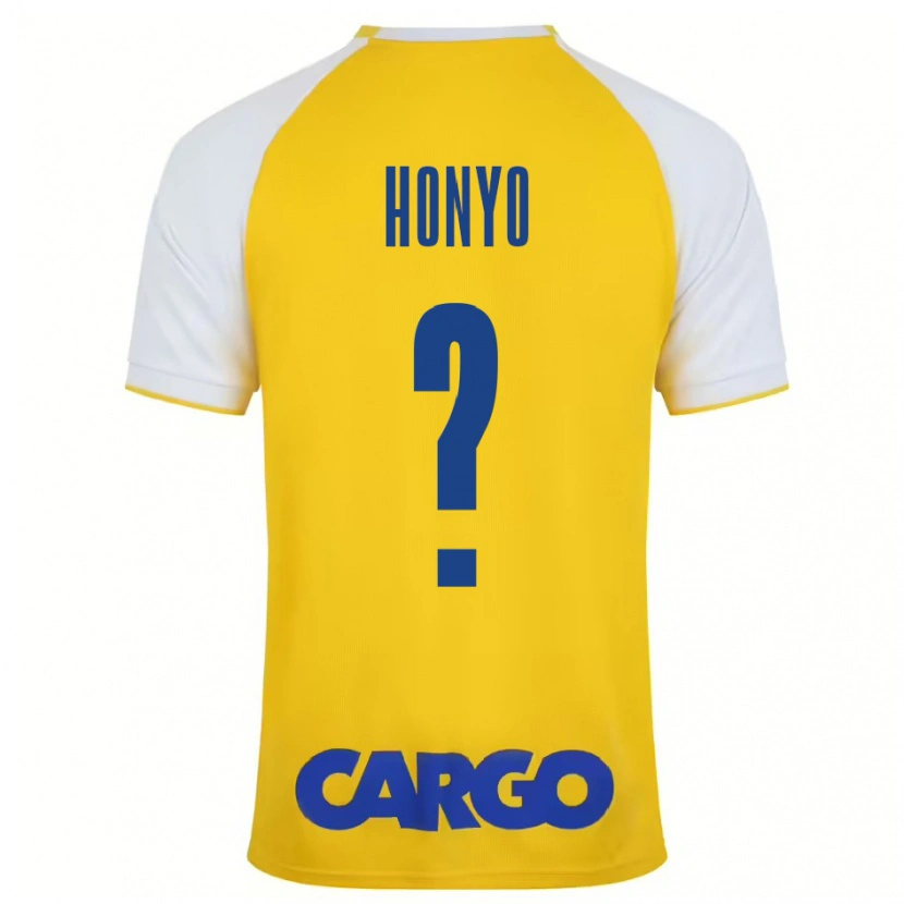 Danxen Bambino Maglia Yoav Honyo #0 Giallo Bianco Kit Gara Home 2024/25 Maglietta