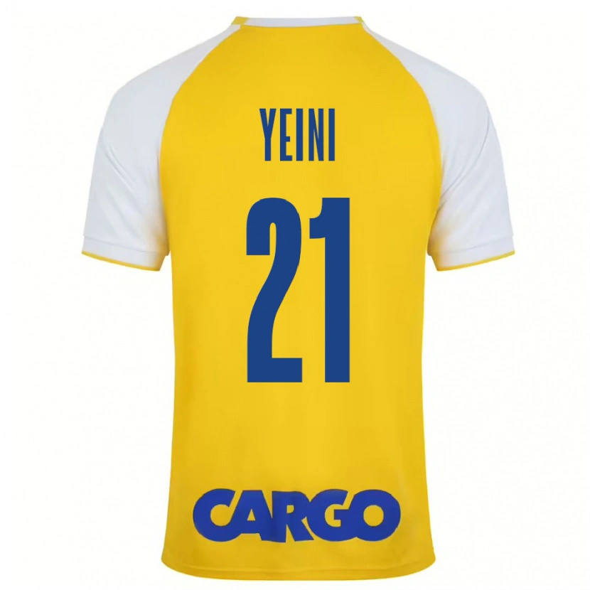 Danxen Bambino Maglia Sheran Yeini #21 Giallo Bianco Kit Gara Home 2024/25 Maglietta