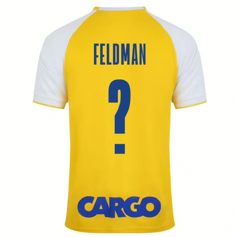 Danxen Bambino Maglia Ron Feldman #0 Giallo Bianco Kit Gara Home 2024/25 Maglietta