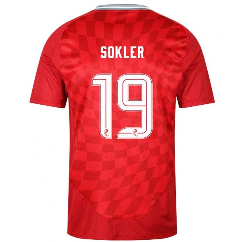Danxen Bambino Maglia Ester Sokler #19 Rosso Kit Gara Home 2024/25 Maglietta