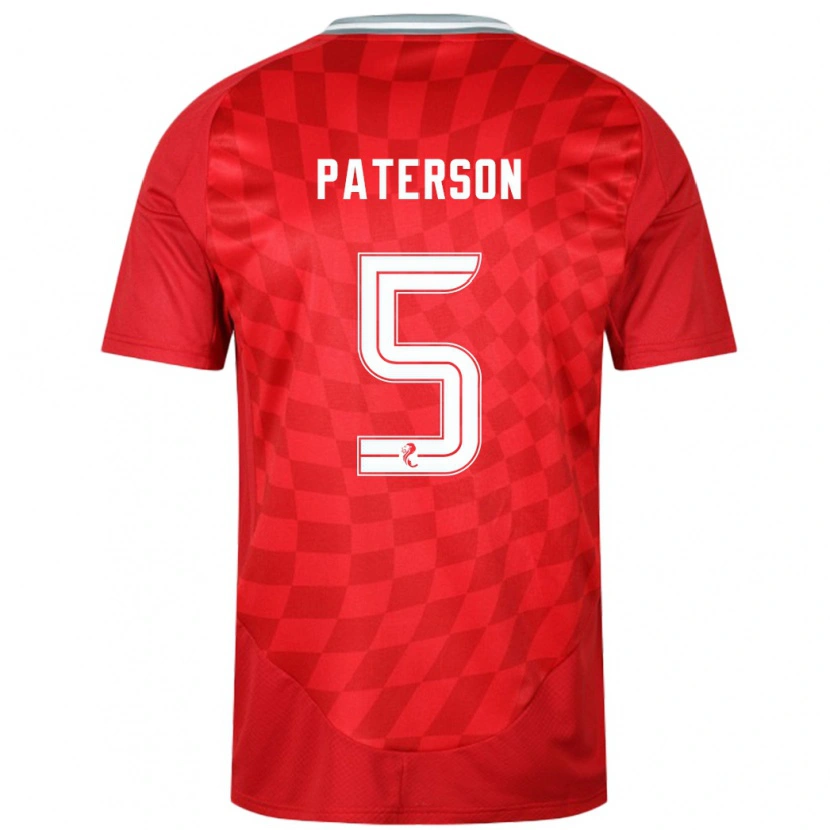 Danxen Bambino Maglia Donna Paterson #5 Rosso Kit Gara Home 2024/25 Maglietta