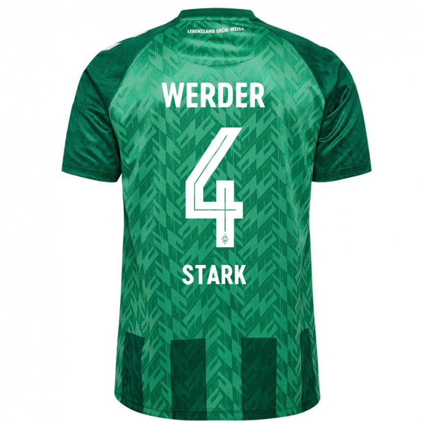 Danxen Bambino Maglia Niklas Stark #4 Verde Kit Gara Home 2024/25 Maglietta