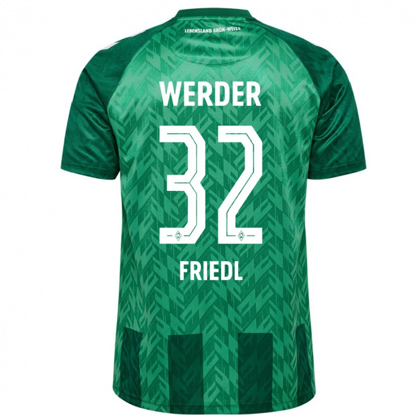 Danxen Bambino Maglia Marco Friedl #32 Verde Kit Gara Home 2024/25 Maglietta