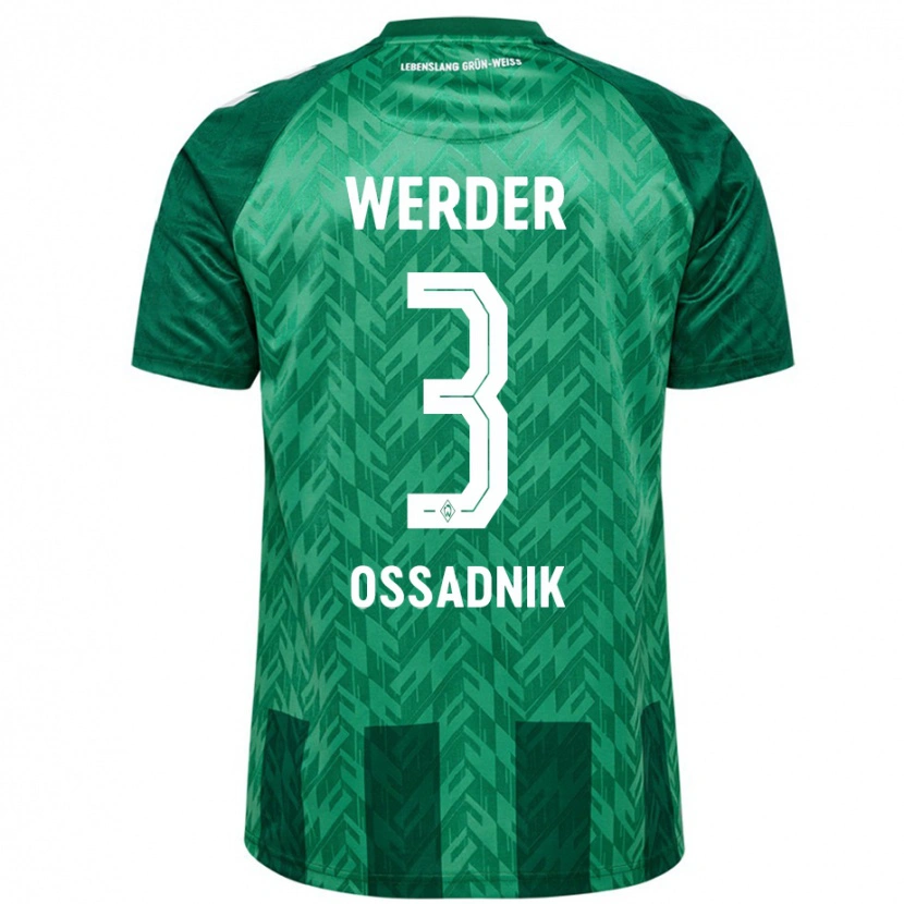 Danxen Bambino Maglia Jannes Ossadnik #3 Verde Kit Gara Home 2024/25 Maglietta