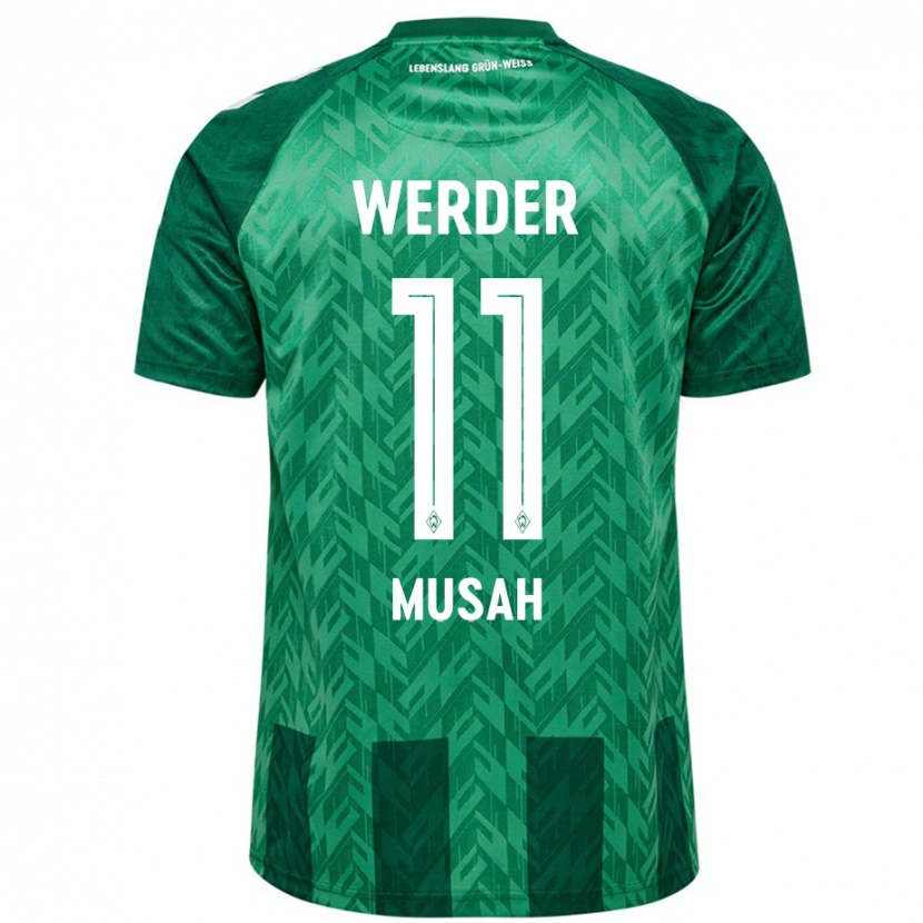 Danxen Bambino Maglia Salim Musah #11 Verde Kit Gara Home 2024/25 Maglietta