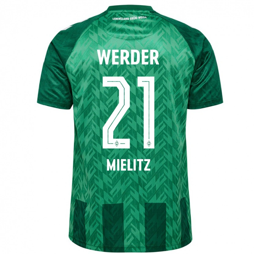 Danxen Bambino Maglia Sebastian Mielitz #21 Verde Kit Gara Home 2024/25 Maglietta