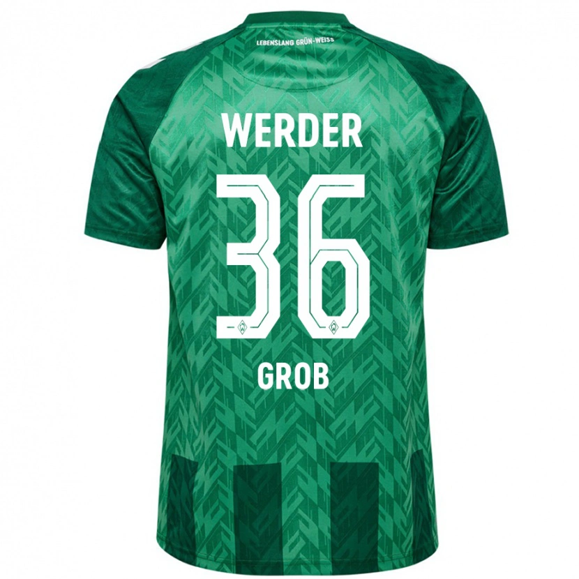 Danxen Bambino Maglia Christian Groß #36 Verde Kit Gara Home 2024/25 Maglietta