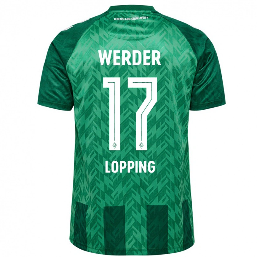Danxen Bambino Maglia Jakob Löpping #17 Verde Kit Gara Home 2024/25 Maglietta