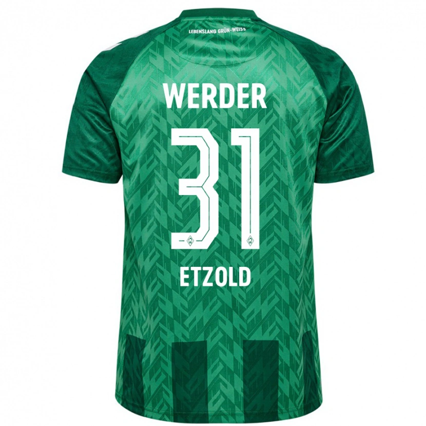 Danxen Bambino Maglia Hannah Etzold #31 Verde Kit Gara Home 2024/25 Maglietta