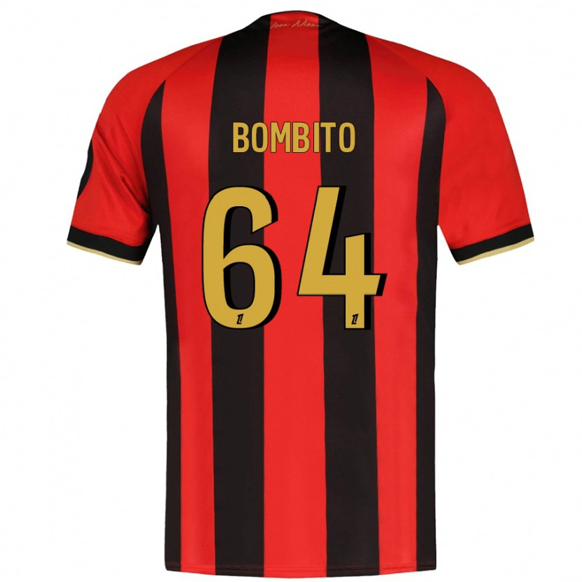 Danxen Bambino Maglia Moïse Bombito #64 Rosso Nero Kit Gara Home 2024/25 Maglietta