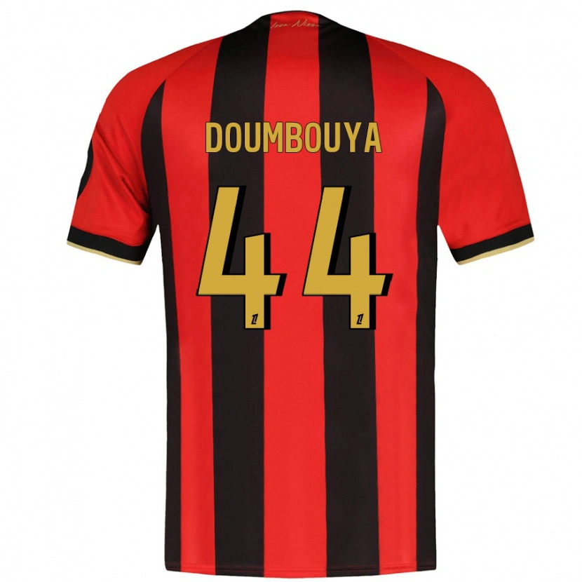 Danxen Bambino Maglia Amidou Doumbouya #44 Rosso Nero Kit Gara Home 2024/25 Maglietta