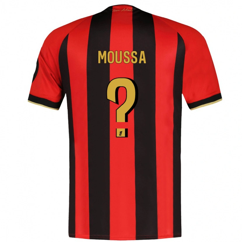 Danxen Bambino Maglia Mounir Moussa #0 Rosso Nero Kit Gara Home 2024/25 Maglietta