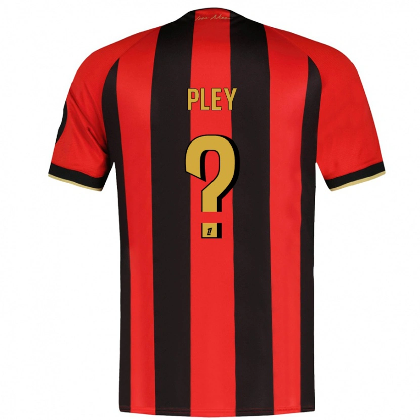 Danxen Bambino Maglia Lenny Pley #0 Rosso Nero Kit Gara Home 2024/25 Maglietta