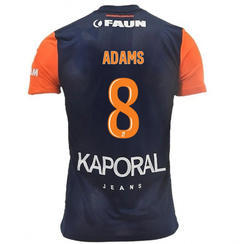 Danxen Bambino Maglia Akor Adams #8 Blu Navy Arancione Kit Gara Home 2024/25 Maglietta