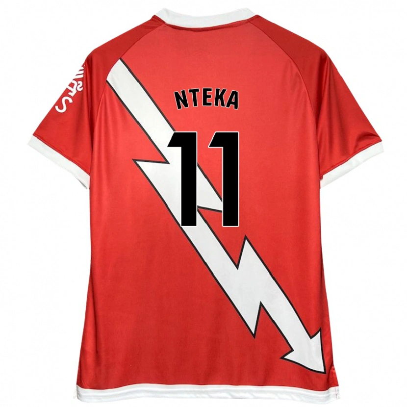 Danxen Bambino Maglia Randy Nteka #11 Bianco Rosso Kit Gara Home 2024/25 Maglietta