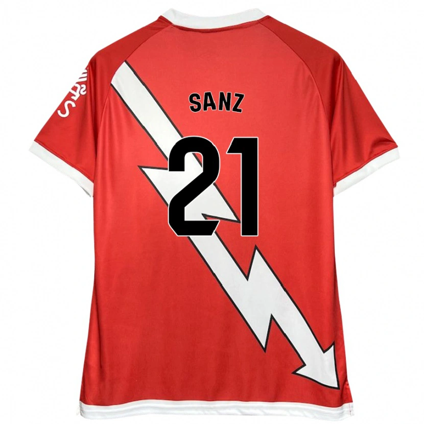 Danxen Bambino Maglia Luismi Sanz #21 Bianco Rosso Kit Gara Home 2024/25 Maglietta