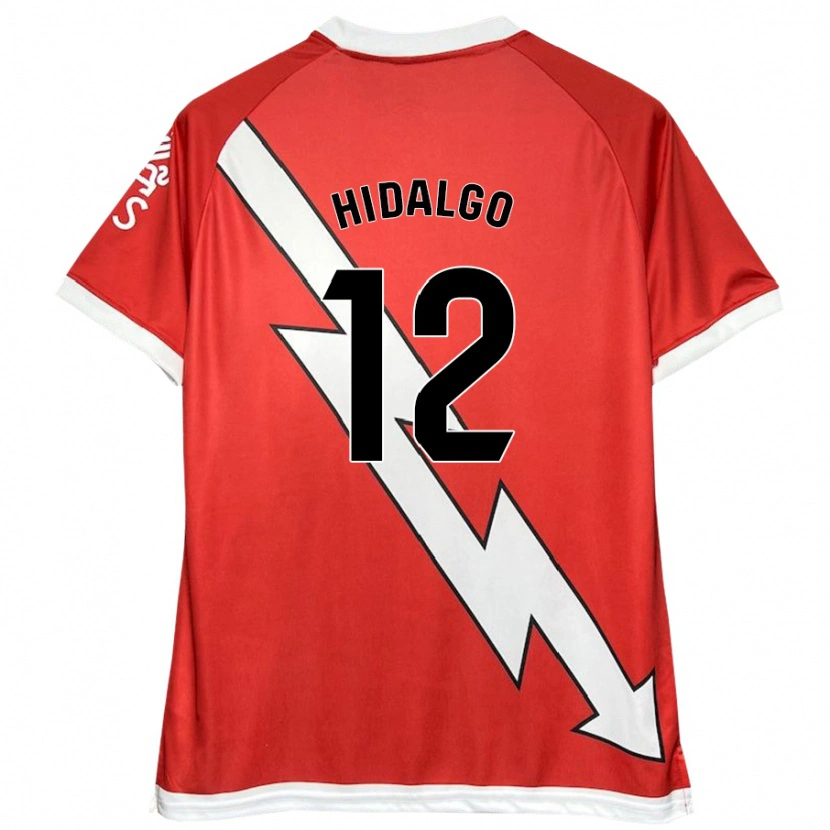 Danxen Bambino Maglia Patri Hidalgo #12 Bianco Rosso Kit Gara Home 2024/25 Maglietta