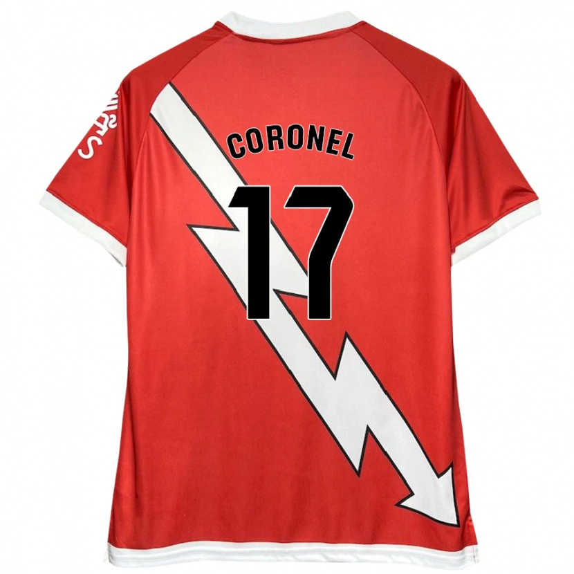 Danxen Bambino Maglia Mariela Del Carmen Coronel #17 Bianco Rosso Kit Gara Home 2024/25 Maglietta