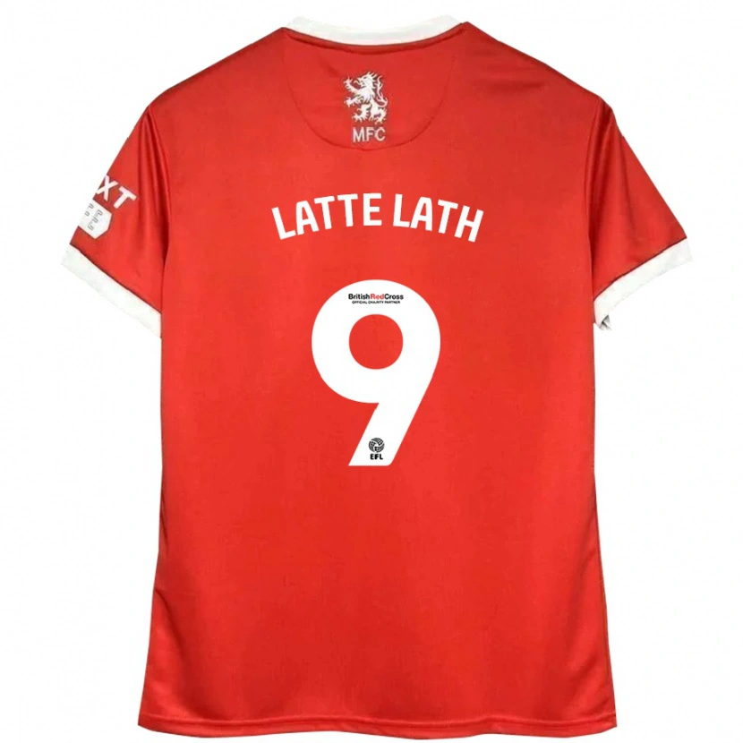 Danxen Bambino Maglia Emmanuel Latte Lath #9 Rosso Bianco Kit Gara Home 2024/25 Maglietta
