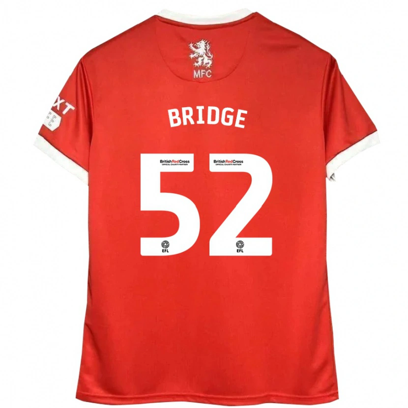 Danxen Bambino Maglia Aj Bridge #52 Rosso Bianco Kit Gara Home 2024/25 Maglietta