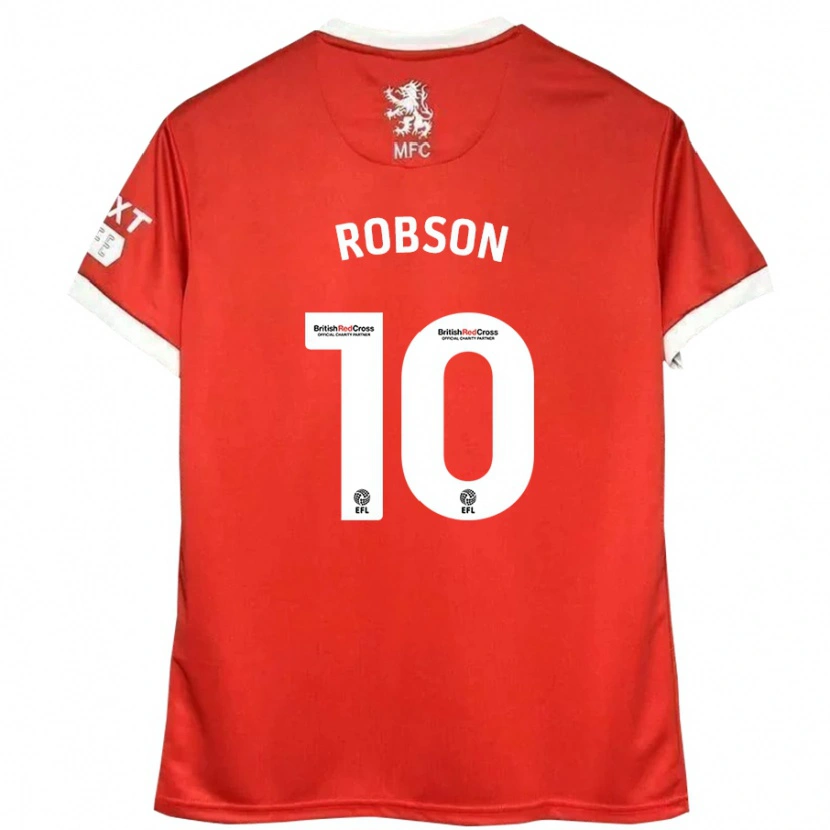 Danxen Bambino Maglia Lauren Robson #10 Rosso Bianco Kit Gara Home 2024/25 Maglietta