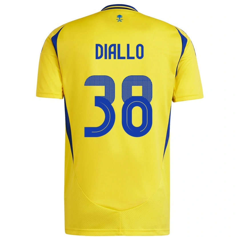 Danxen Bambino Maglia Aminata Diallo #38 Giallo Blu Kit Gara Home 2024/25 Maglietta