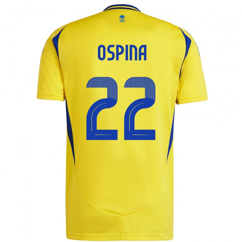 Danxen Bambino Maglia David Ospina #22 Giallo Blu Kit Gara Home 2024/25 Maglietta