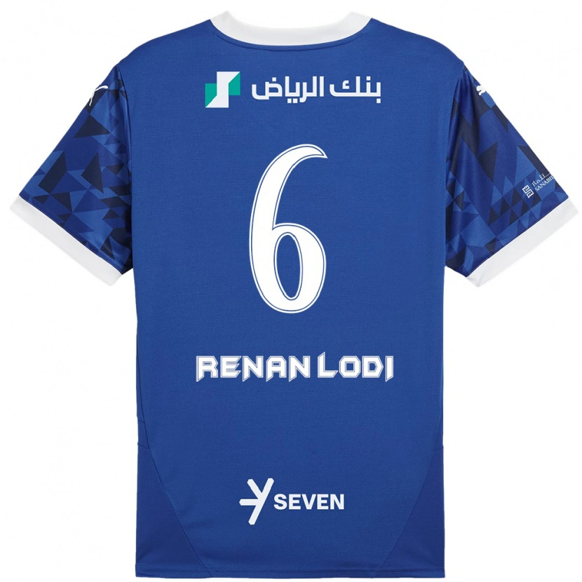 Danxen Bambino Maglia Renan Lodi #6 Blu Scuro Bianco Kit Gara Home 2024/25 Maglietta