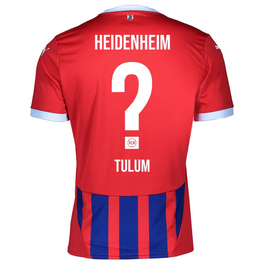 Danxen Bambino Maglia Melih Tulum #0 Rosso Blu Kit Gara Home 2024/25 Maglietta