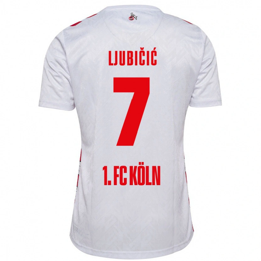 Danxen Bambino Maglia Dejan Ljubicic #7 Bianco Rosso Kit Gara Home 2024/25 Maglietta