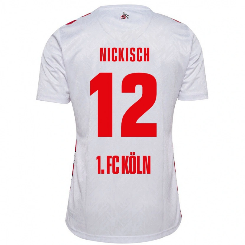 Danxen Bambino Maglia Jonas Nickisch #12 Bianco Rosso Kit Gara Home 2024/25 Maglietta