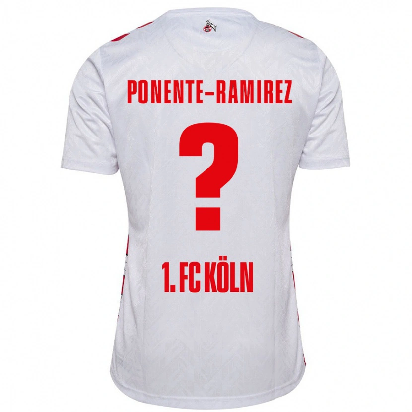 Danxen Bambino Maglia Jason Ponente-Ramirez #0 Bianco Rosso Kit Gara Home 2024/25 Maglietta