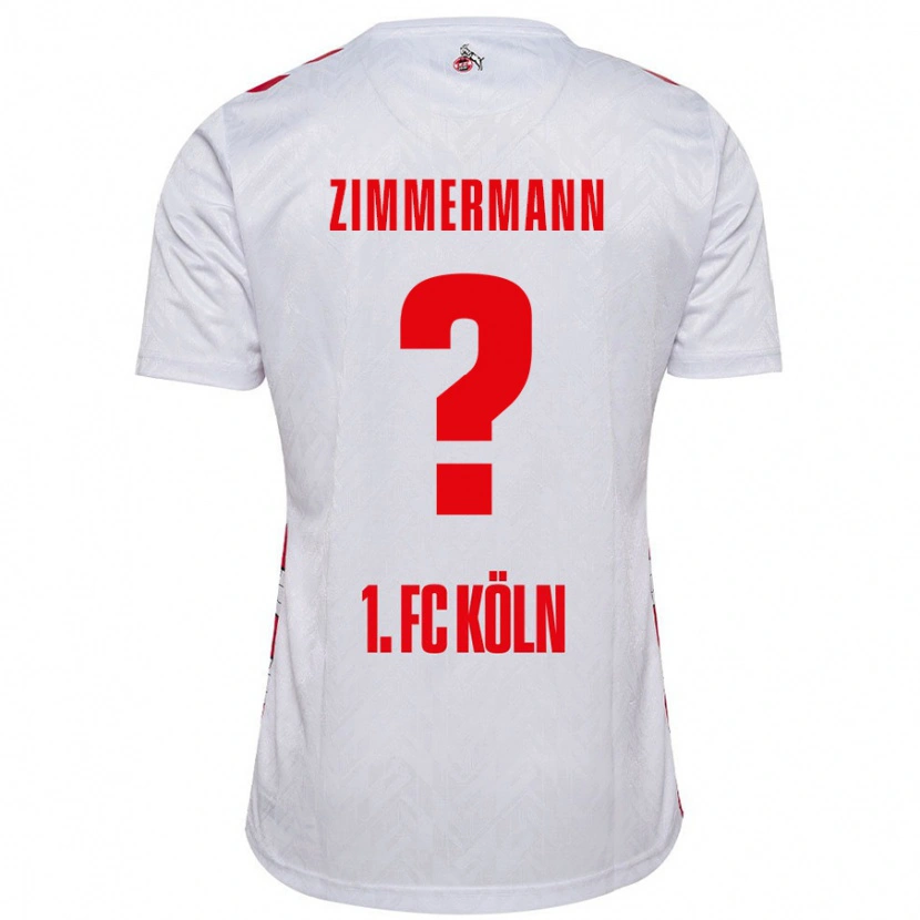 Danxen Bambino Maglia Nick Zimmermann #0 Bianco Rosso Kit Gara Home 2024/25 Maglietta