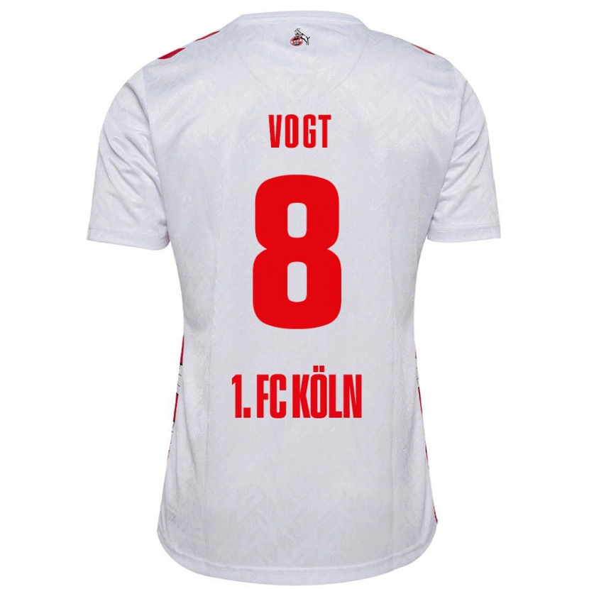 Danxen Bambino Maglia Laura Vogt #8 Bianco Rosso Kit Gara Home 2024/25 Maglietta