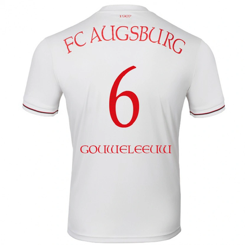 Danxen Bambino Maglia Jeffrey Gouweleeuw #6 Bianco Kit Gara Home 2024/25 Maglietta
