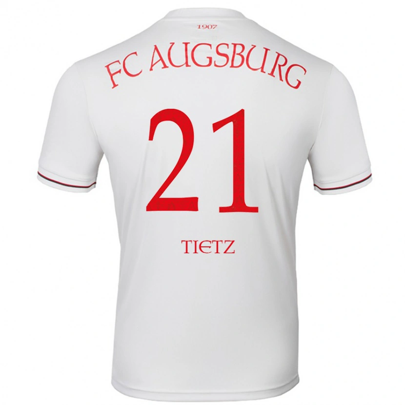 Danxen Bambino Maglia Phillip Tietz #21 Bianco Kit Gara Home 2024/25 Maglietta