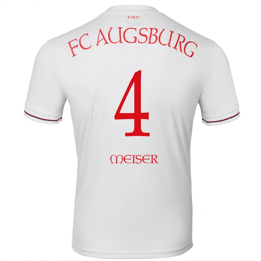 Danxen Bambino Maglia Felix Meiser #4 Bianco Kit Gara Home 2024/25 Maglietta